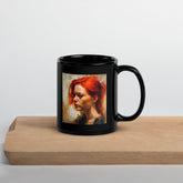 Soulful Brushwork Black Glossy Mug - Beyond T-shirts